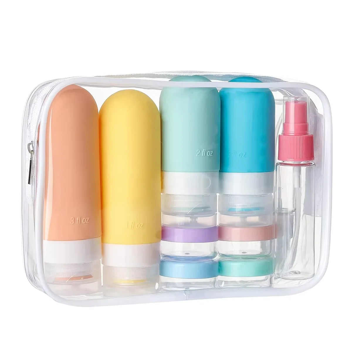 16 Pack Leak Proof Travel Bottle Set Made Of Silicone - TSA-Approved Containers For Toiletries And Conditioner Boutique Voyage