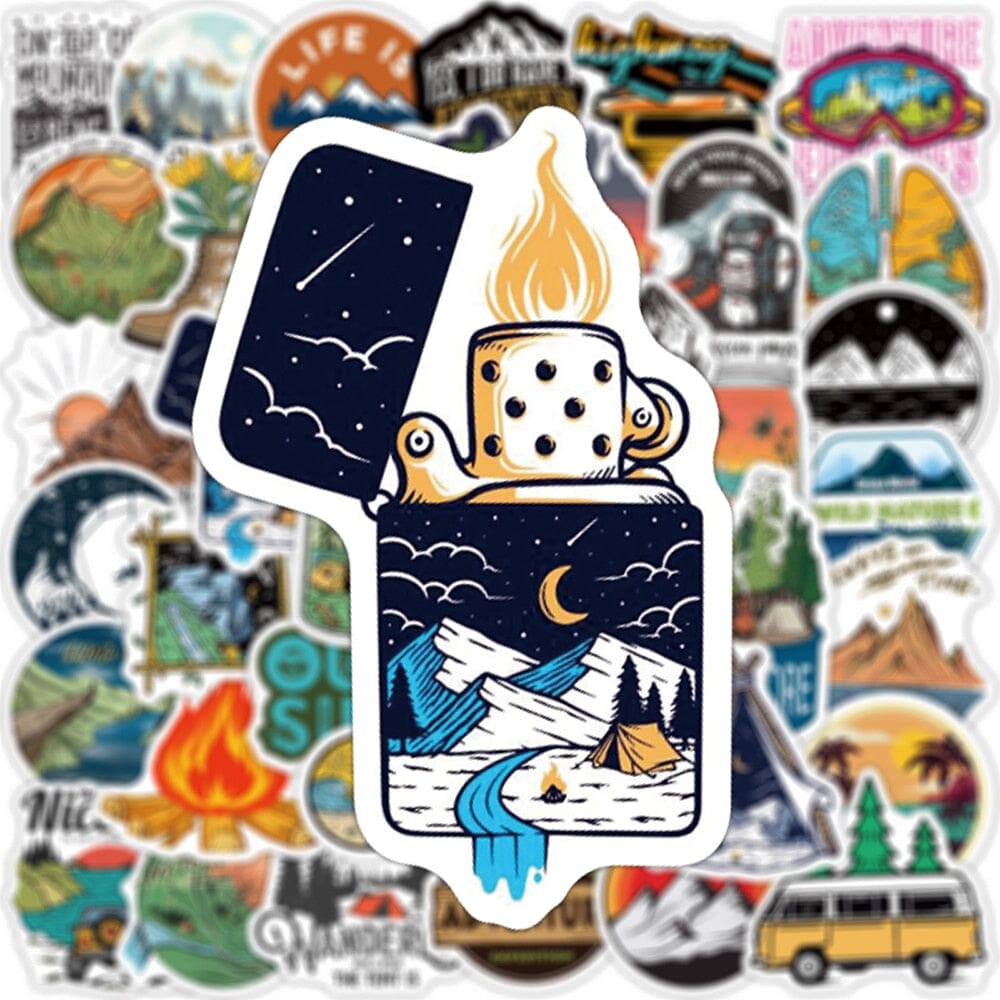 Autocollants aventurier Voyage Paisible