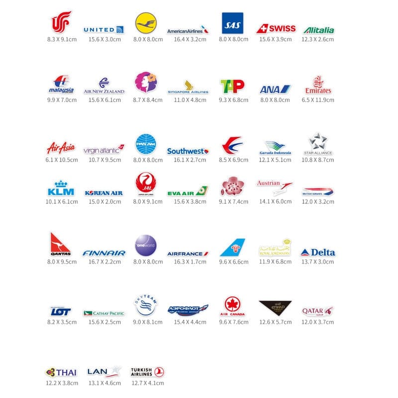 Autocollants valise compagnies aériennes Voyage Paisible