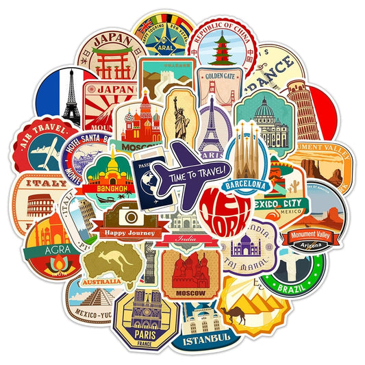 Autocollants Valise Voyage Paisible