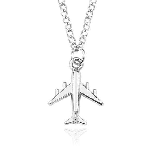 Collier Avion Argent Voyage Paisible