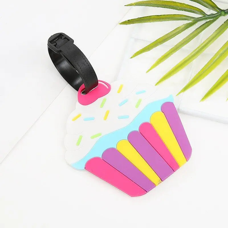 Étiquette Bagage Cupcake Voyage Paisible