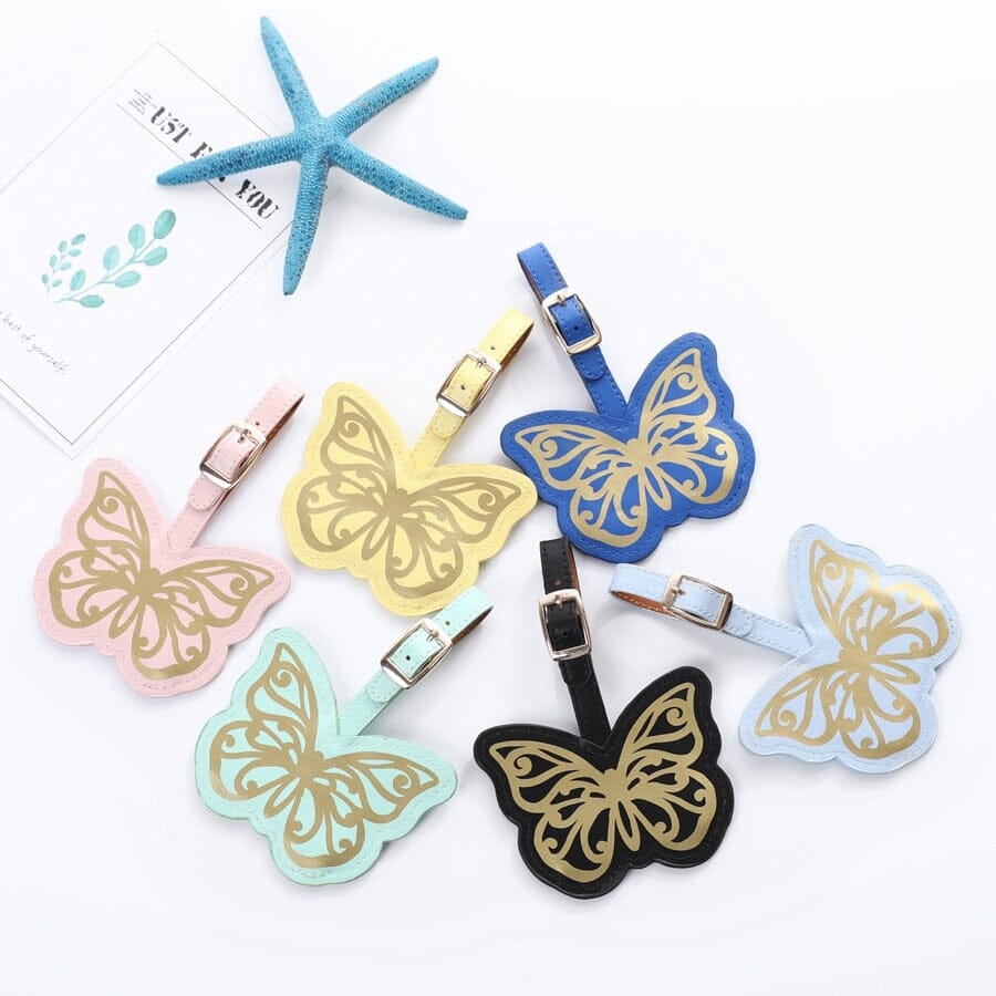 Étiquette bagage papillon Voyage Paisible