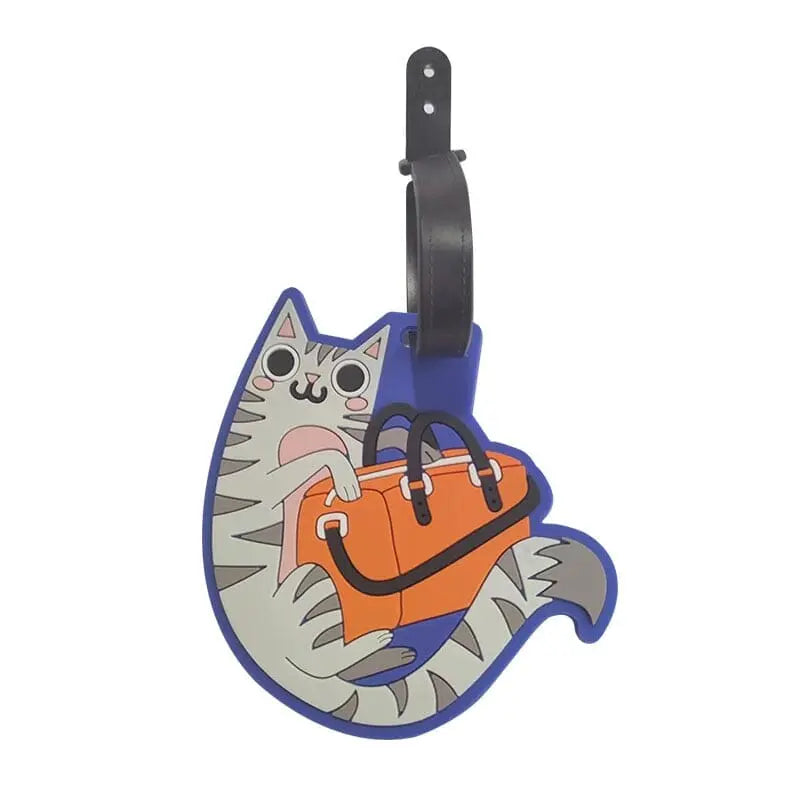 Étiquette pour Bagage Chat Voyage Paisible