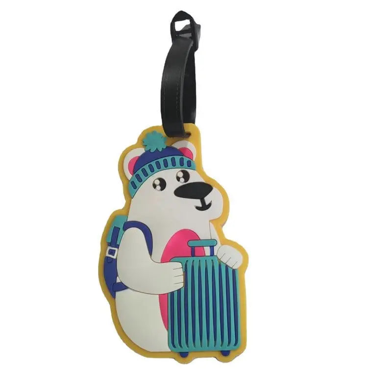 Étiquette pour Bagage Ours Polaire Voyage Paisible