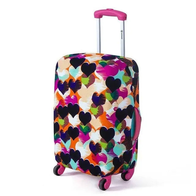 Housse de Valise Cœurs Voyage Paisible