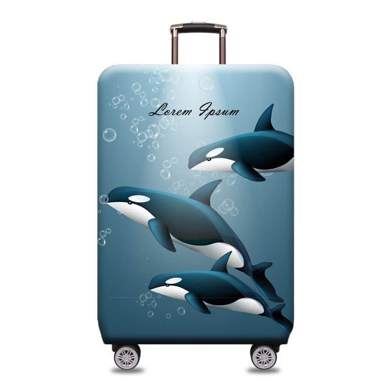 Housse de valise dauphins Voyage Paisible