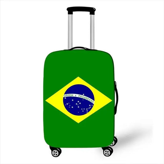 Housse de Valise Drapeau du Brésil Voyage Paisible