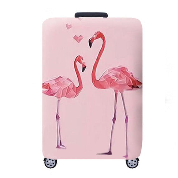 Housse de Valise Flamand Rose Voyage Paisible