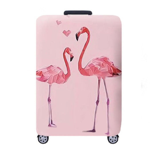 Housse de Valise Flamand Rose Voyage Paisible