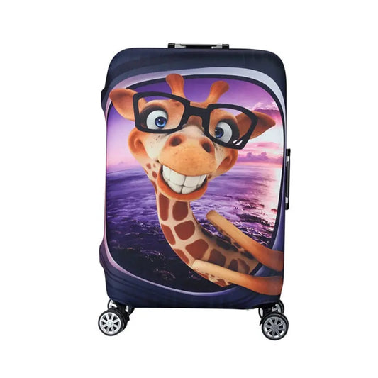 Housse de Valise Girafe Drôle Voyage Paisible