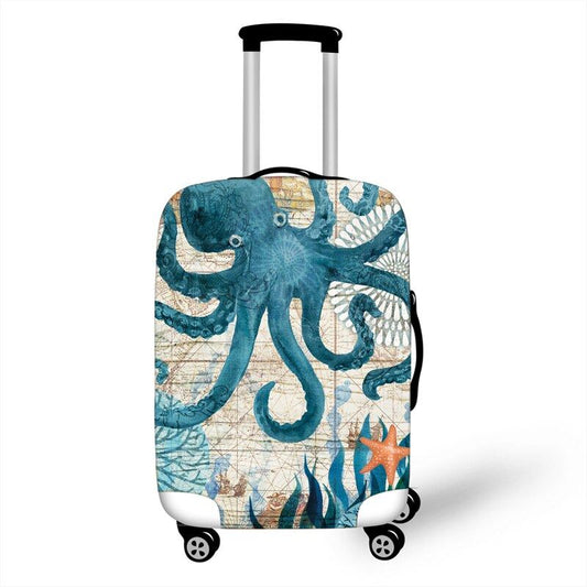 Housse de Valise Pieuvre Voyage Paisible