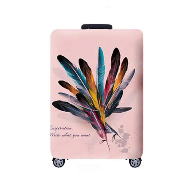 Housse de Valise Plumes Voyage Paisible