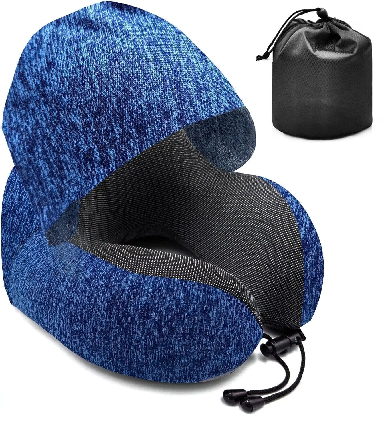 Oreiller de Voyage Mémoire de Forme Capuche Voyage Paisible