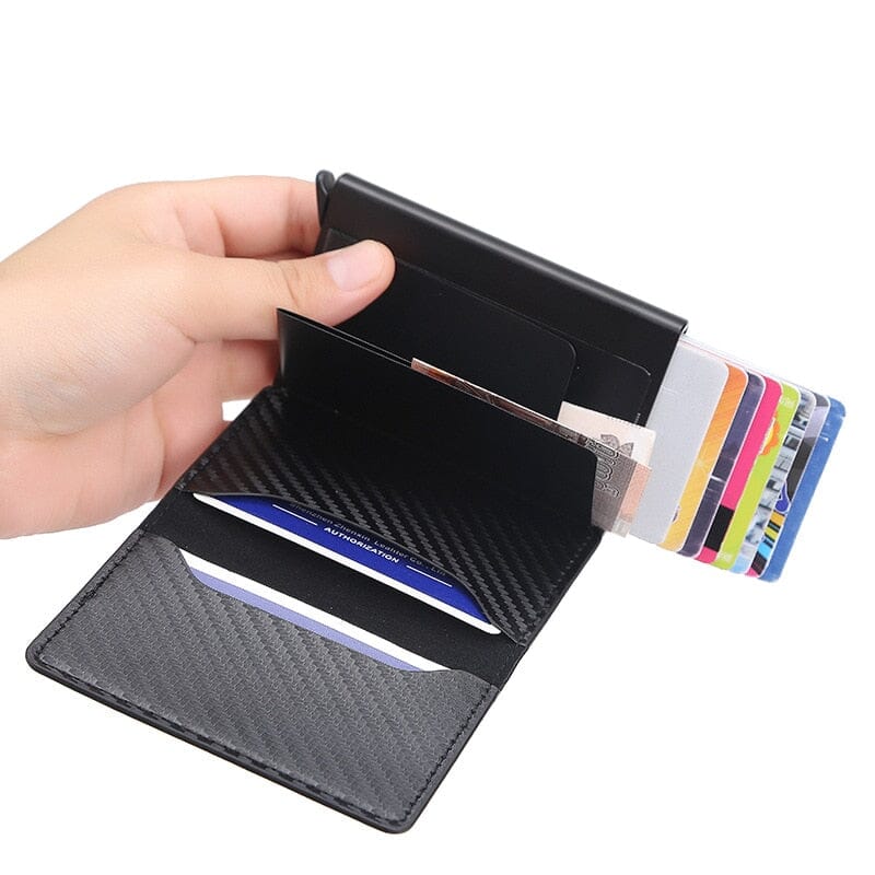 Porte-Cartes RFID Homme Motif Carbone Voyage Paisible