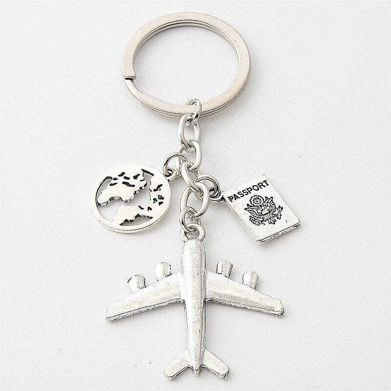 Porte-Clés voyage passeport avion Voyage Paisible