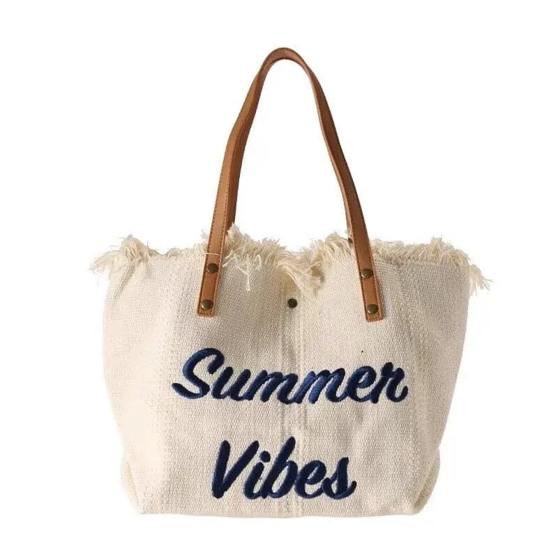Sac de Plage Femme Tote Bag Summer Vibes Voyage Paisible