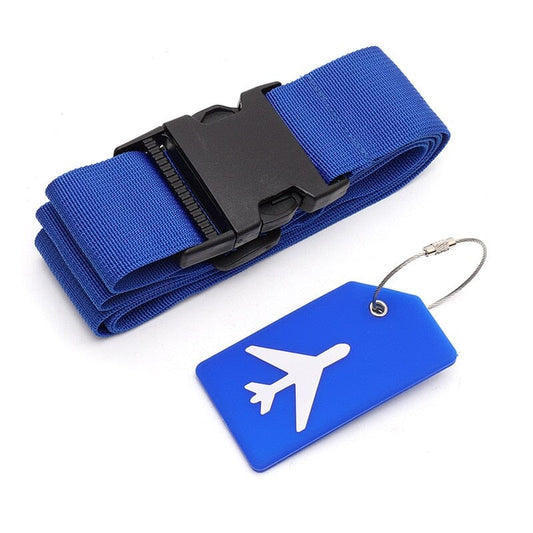 Sangle de Valise & Porte-Étiquette Bagage Avion Voyage Paisible