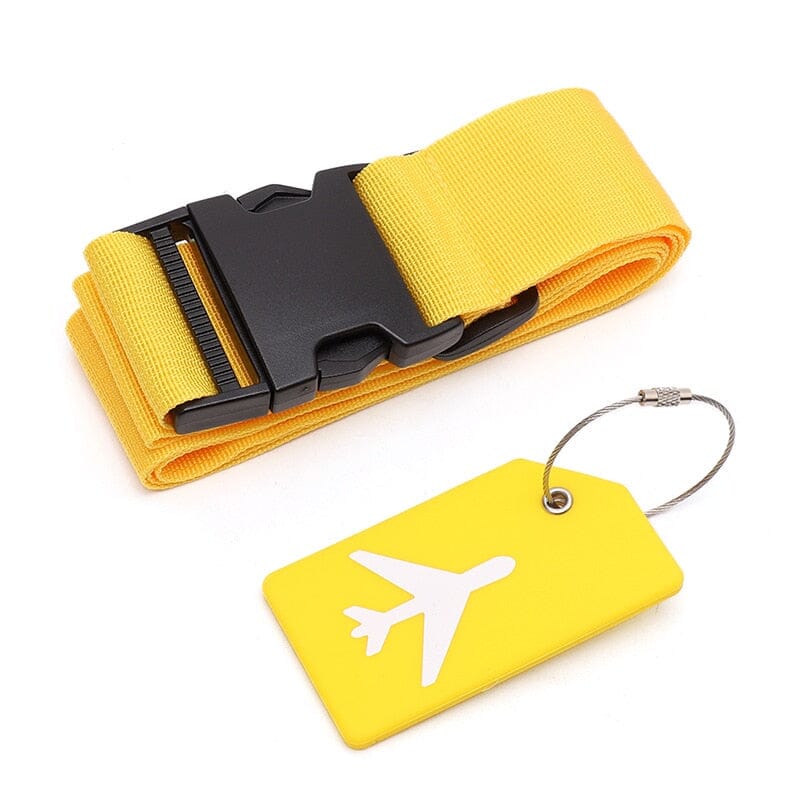 Sangle de Valise & Porte-Étiquette Bagage Avion Voyage Paisible