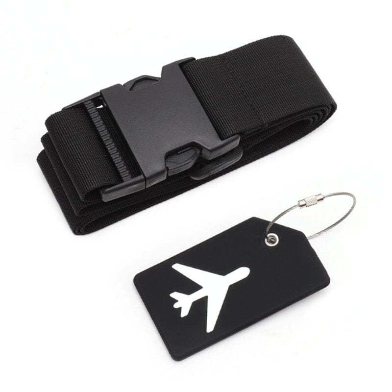 Sangle de Valise & Porte-Étiquette Bagage Avion Voyage Paisible