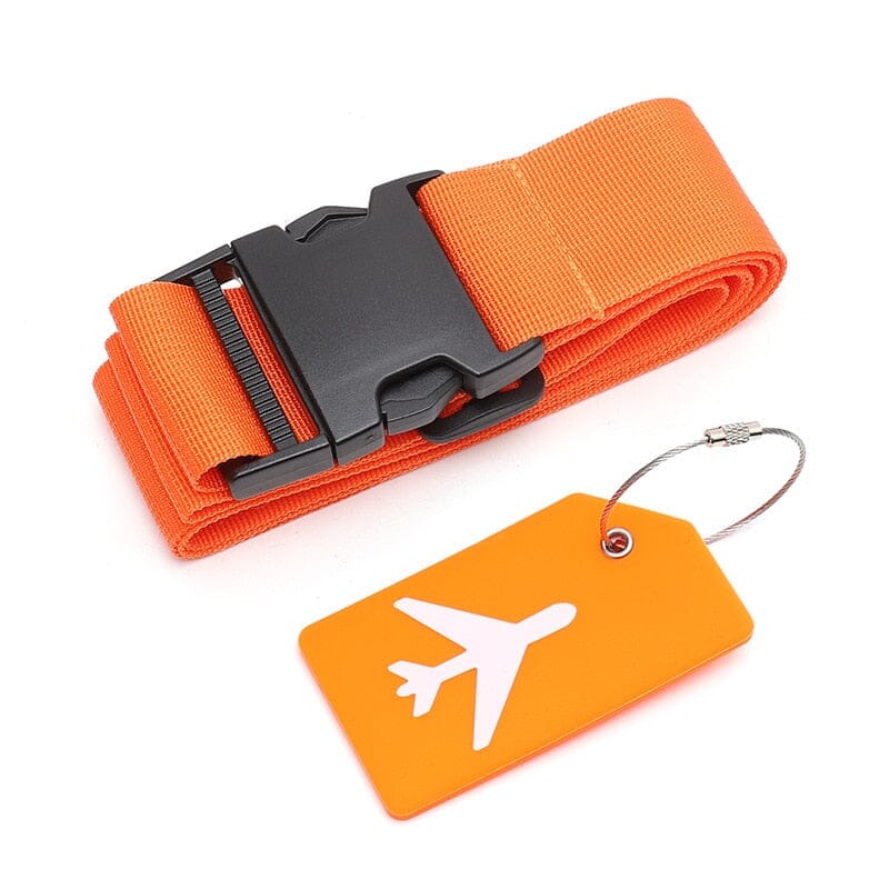 Sangle de Valise & Porte-Étiquette Bagage Avion Voyage Paisible