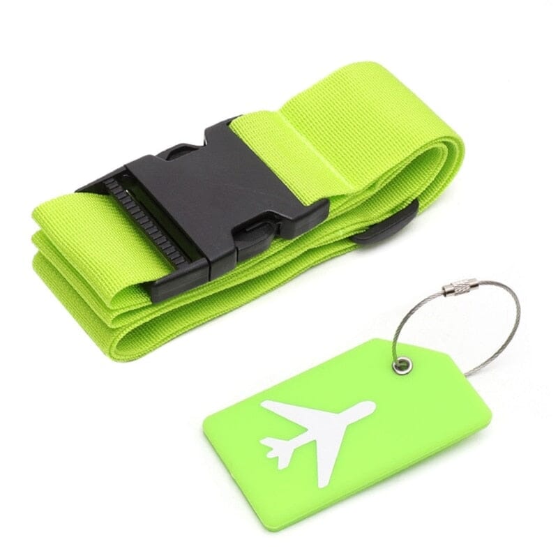 Sangle de Valise & Porte-Étiquette Bagage Avion Voyage Paisible