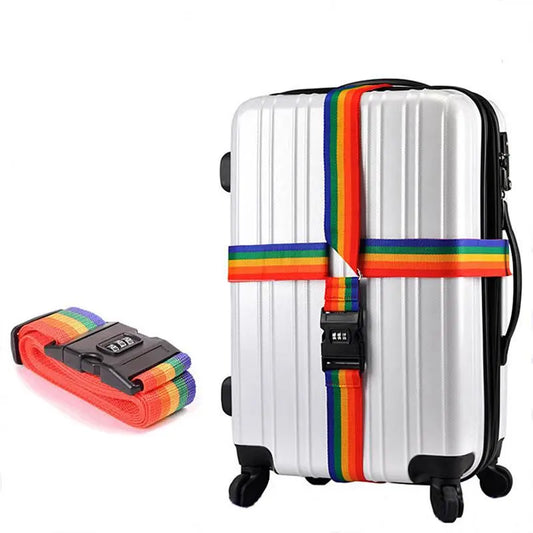 Sangle pour Valise en Croix Multicolore Voyage Paisible