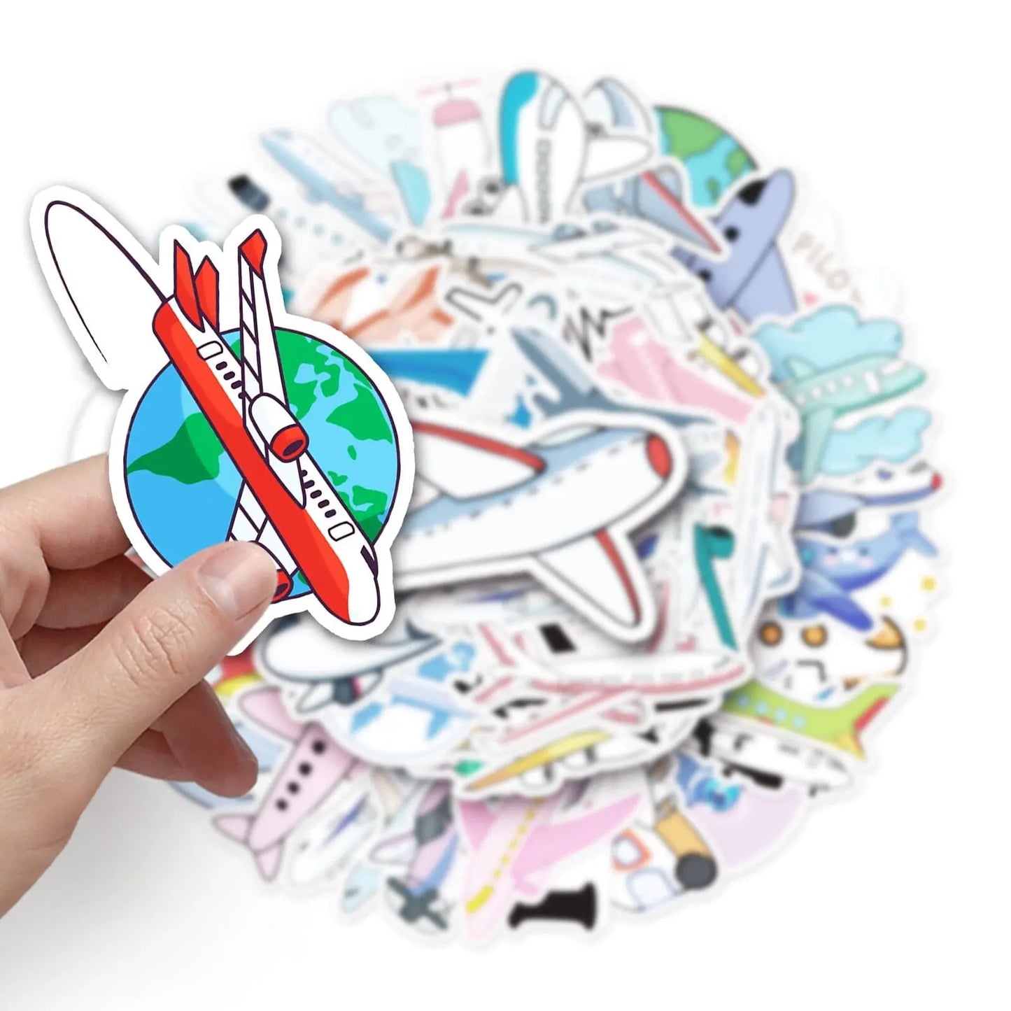 Stickers Valise Avion Voyage Paisible