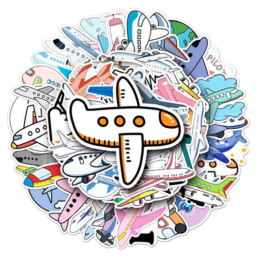 Stickers Valise Avion Voyage Paisible