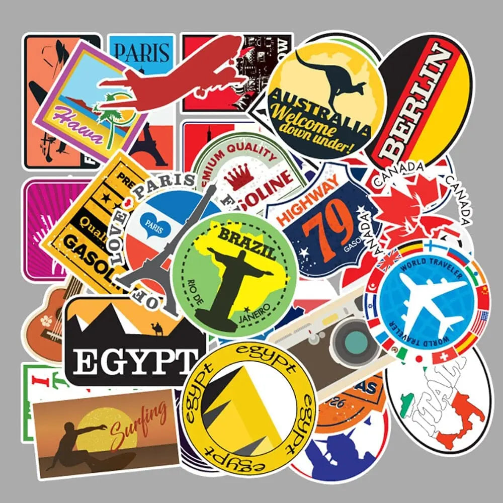 Stickers Valise Voyages Voyage Paisible