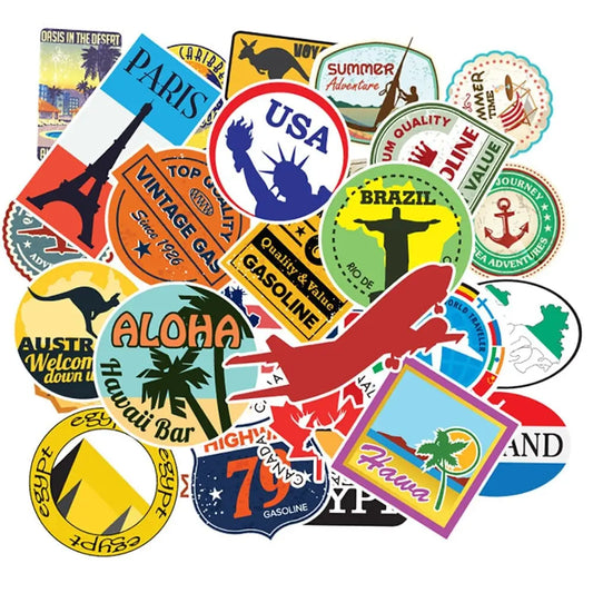 Stickers Valise Voyages Voyage Paisible