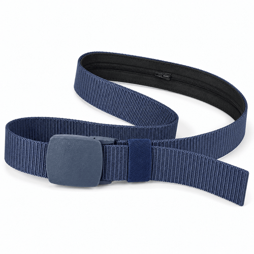 Ceinture cache-billets voyage bleu
