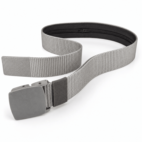 Ceinture cache-billets voyage gris