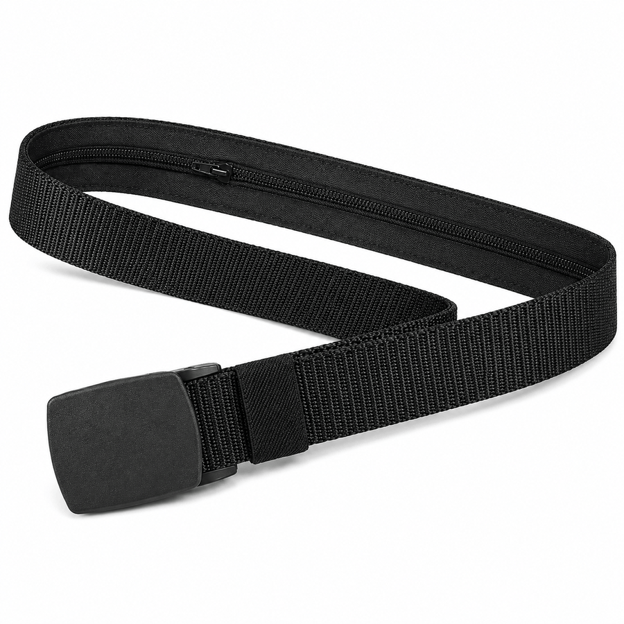 Ceinture cache-billets voyage noir