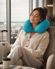 Coussin cervical gonflable voyage mise en situation 3