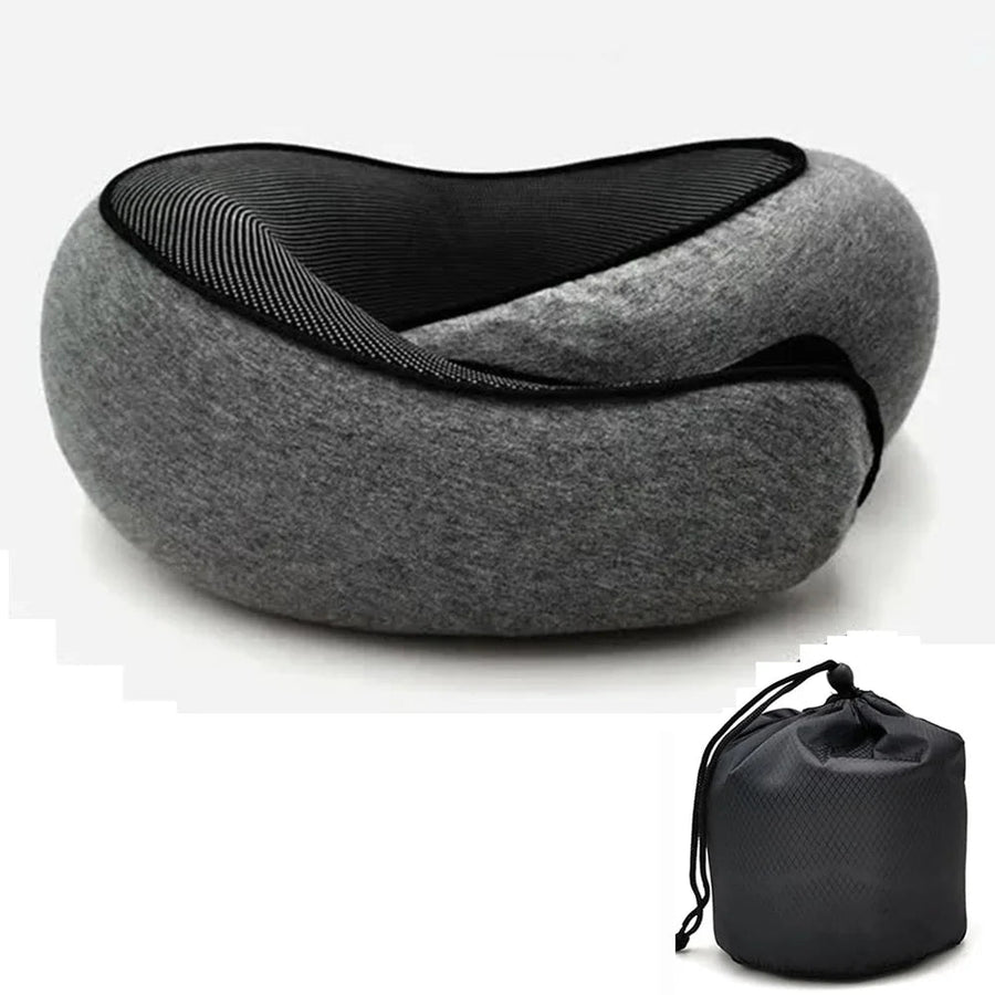 Coussin de voyage compact gris