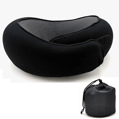 Coussin de voyage compact noir