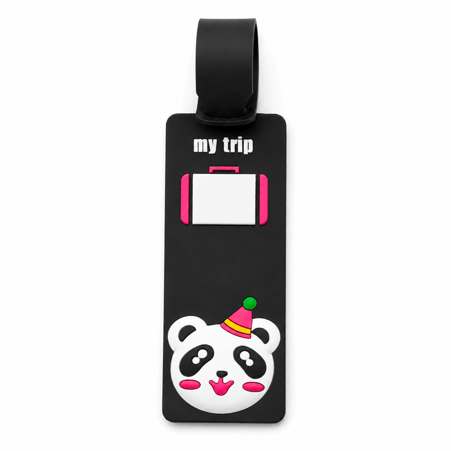 Étiquette de bagage animaux panda