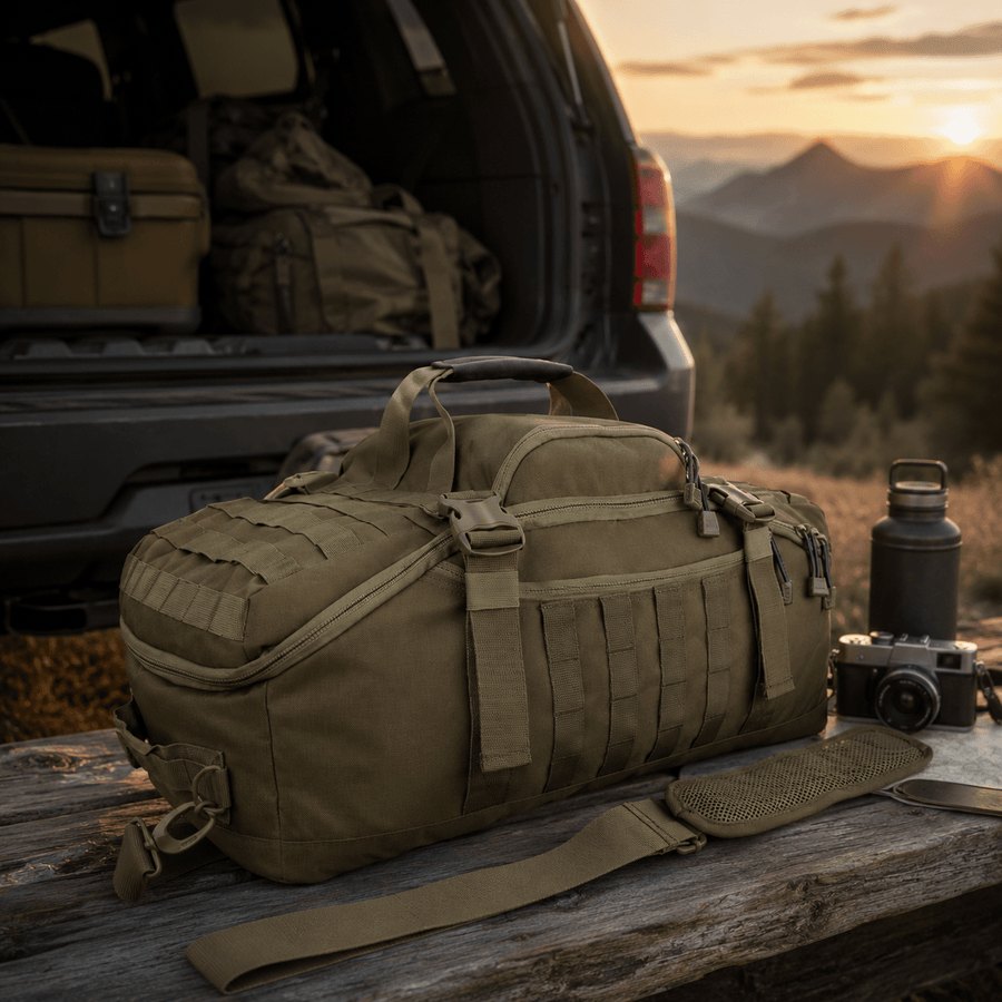 Grand sac de voyage mise en scene 2