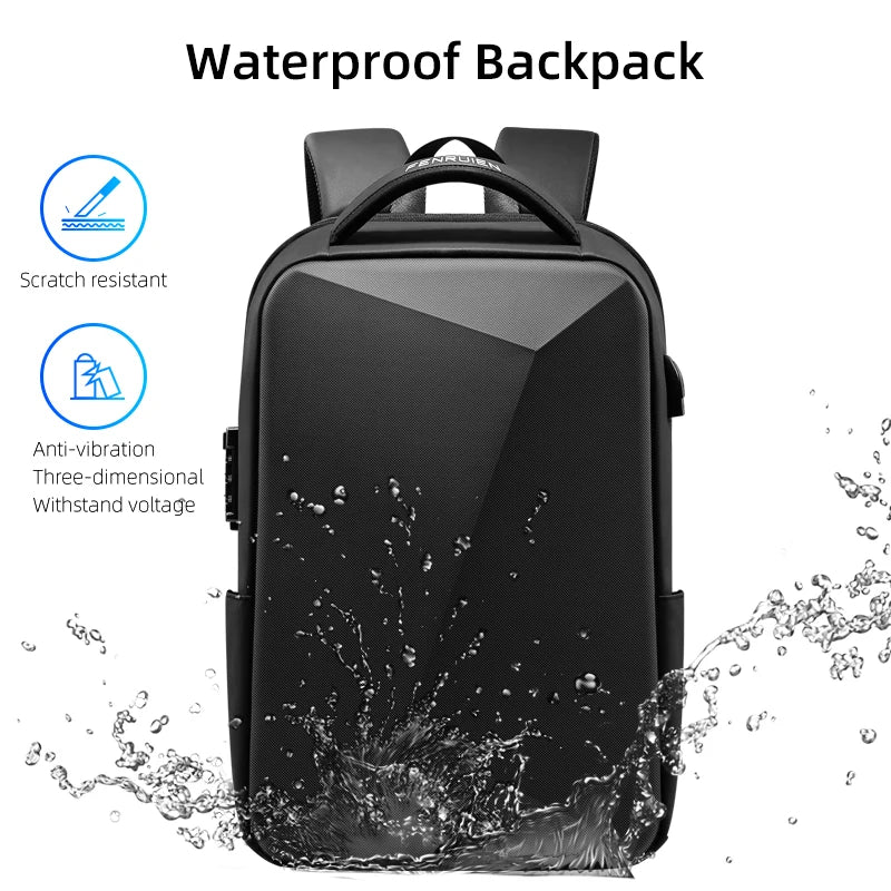 Fenruien Brand Laptop Backpack Anti-theft Waterproof School Backpacks USB Charging Men Business Travel Bag Backpack New Design Boutique Voyage