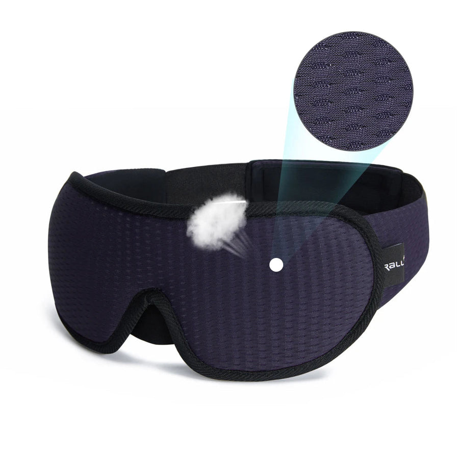 Masque de sommeil 3D bleu bulle
