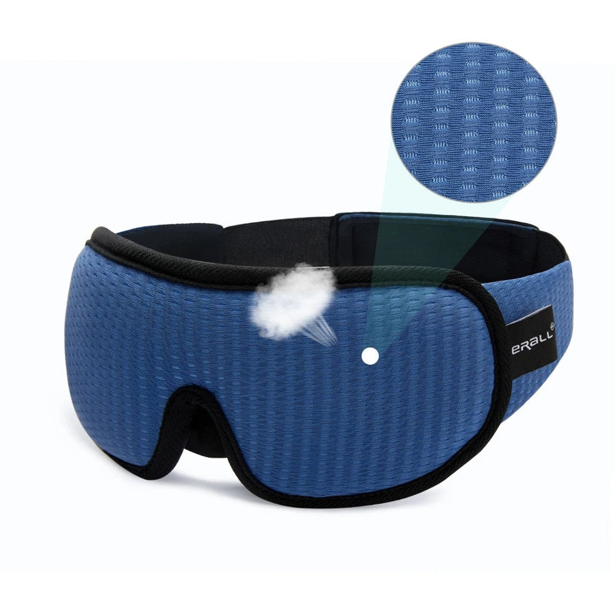 Masque de sommeil 3D doux bleu