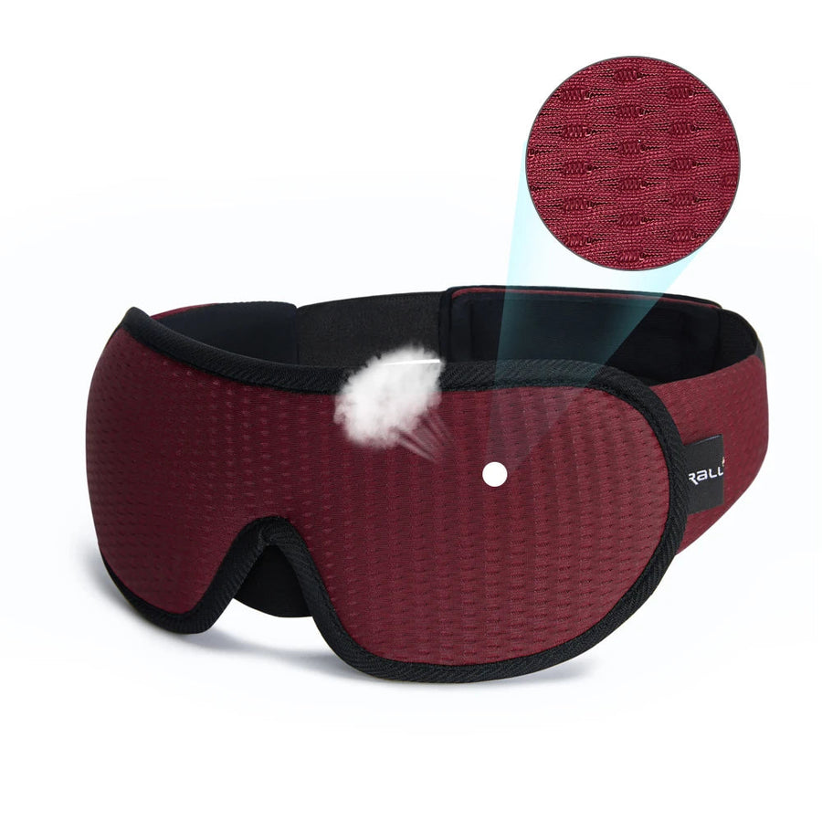 Masque de sommeil 3D rembourré rouge
