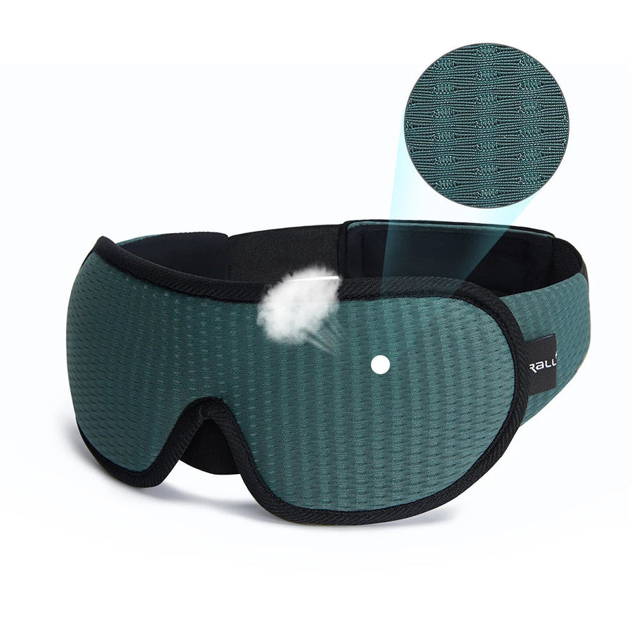 Masque de sommeil 3D vert