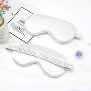 Masque de sommeil imitation soie blanc