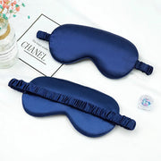 Masque de sommeil imitation soie bleu marine