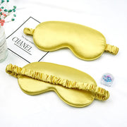 Masque de sommeil imitation soie jaune
