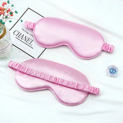 Masque de sommeil imitation soie rose