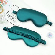 Masque de sommeil imitation soie vert