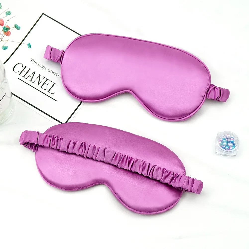 Masque de sommeil imitation soie violet
